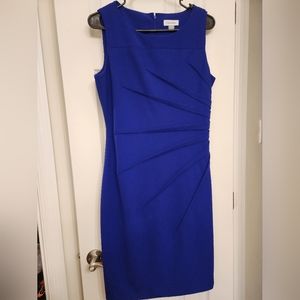 Calvin Klein Blue Sunburst Sheath Dress